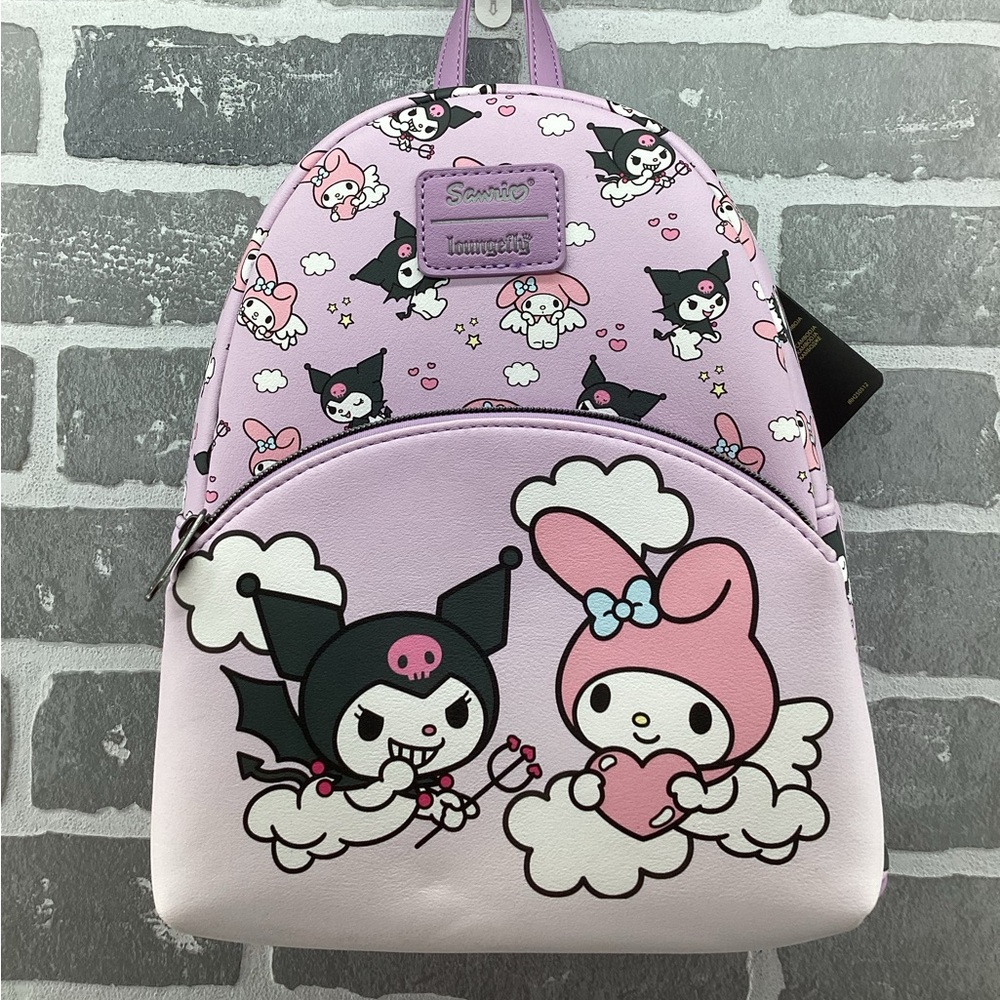 Loungefly Sanrio Hello Kitty Kuromi & My Melody Angel & Devil‎ Mini Backpack New